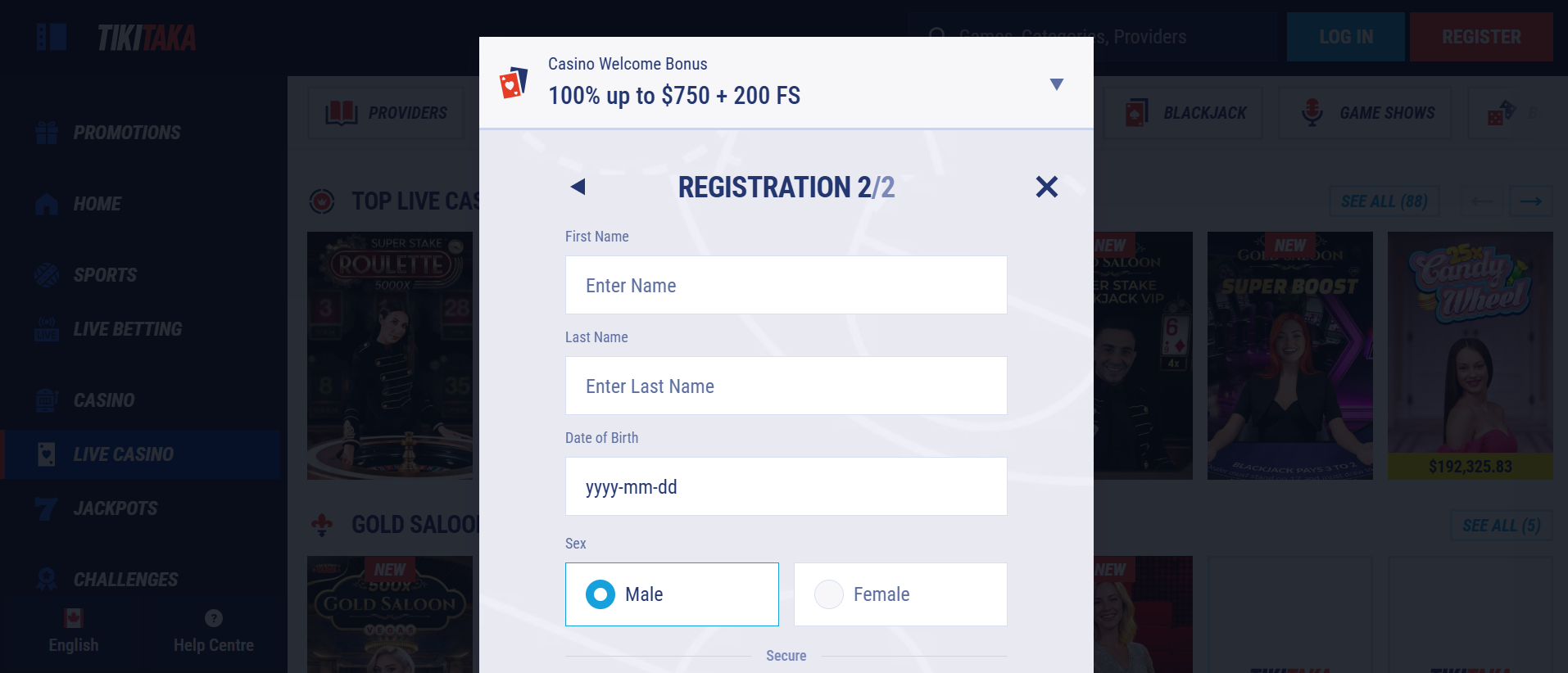 TikiTaka online kasino
